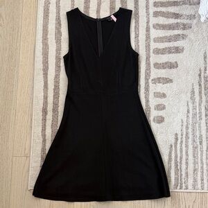 Theory Black V-Neck Mini Dress